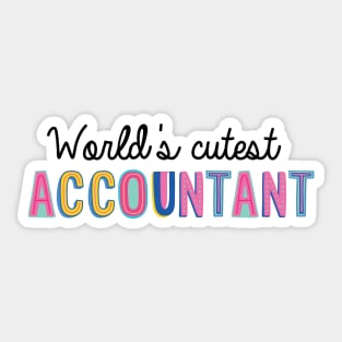 Accountant Gifts | World's cutest Accountant Sticker